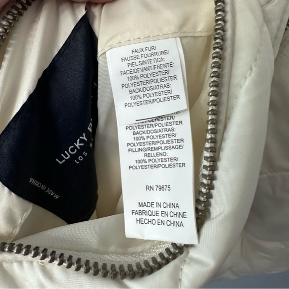 Lucky Brand Reversible Faux Sherpa Jacket Coat Size Medium - Picture 10 of 16